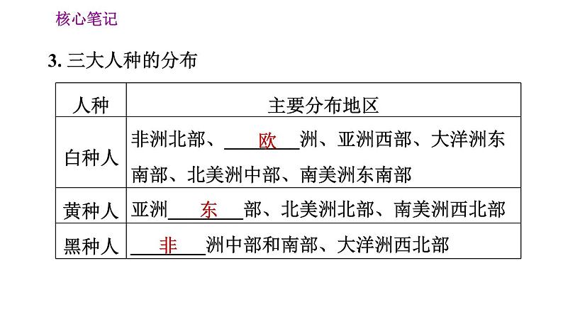 人教版七年级上册地理习题课件 第4章 4.1.2 人口问题　不同的人种第6页