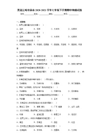 黑龙江哈尔滨市2020-2021学年七年级下学期期中地理试题（word版 含答案）