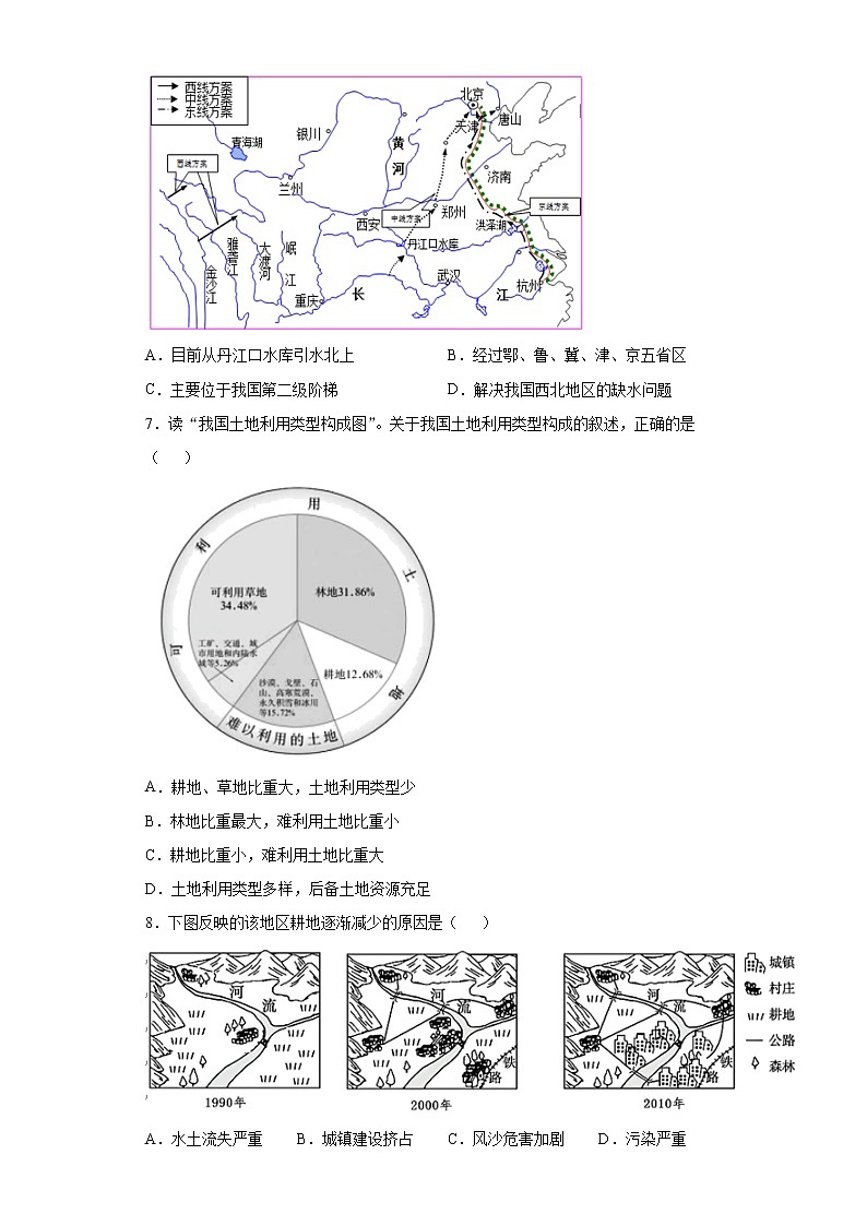 湖北省黄石市2020-2021学年七年级下学期期中地理试题-（word版 含答案）02