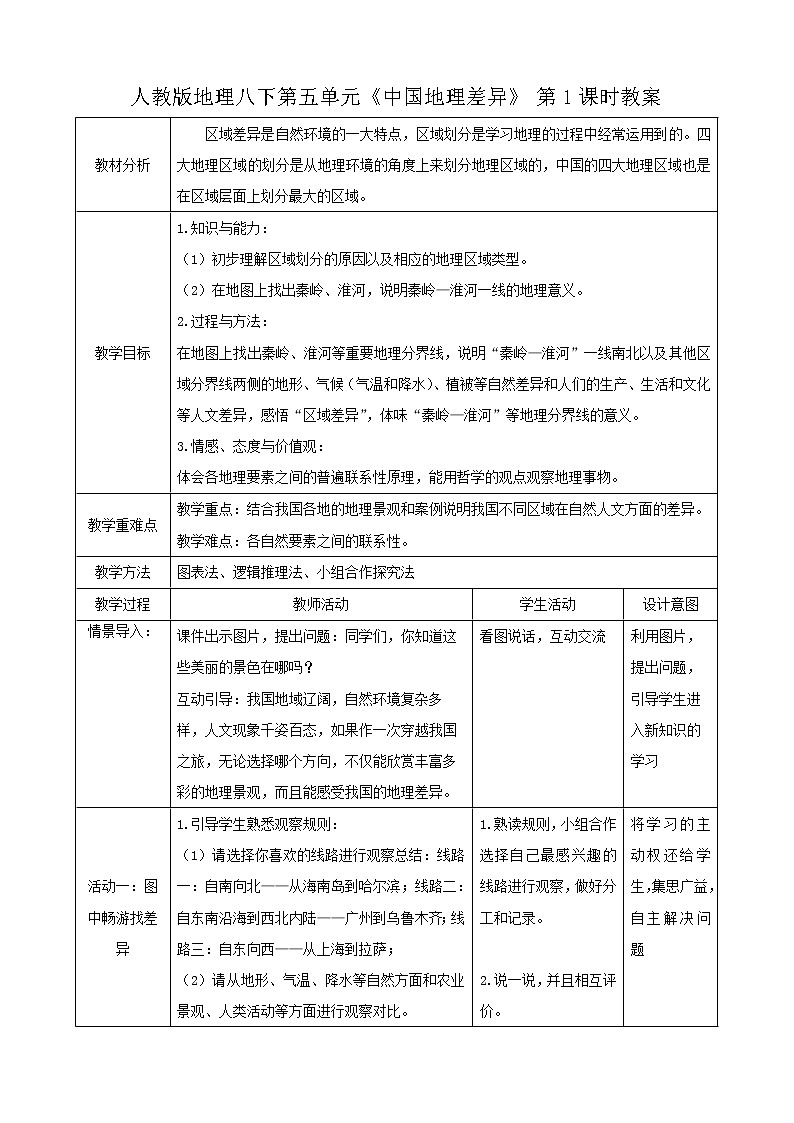 5.1《地理差异显著》第1课时（教学课件+教案+习题课件）01