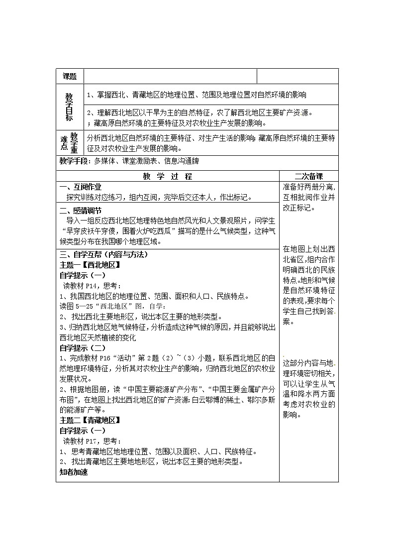 湘教版八年级下册地理-第五章中国的地域差异-第三节 西北地区和青藏地区课件PPT01