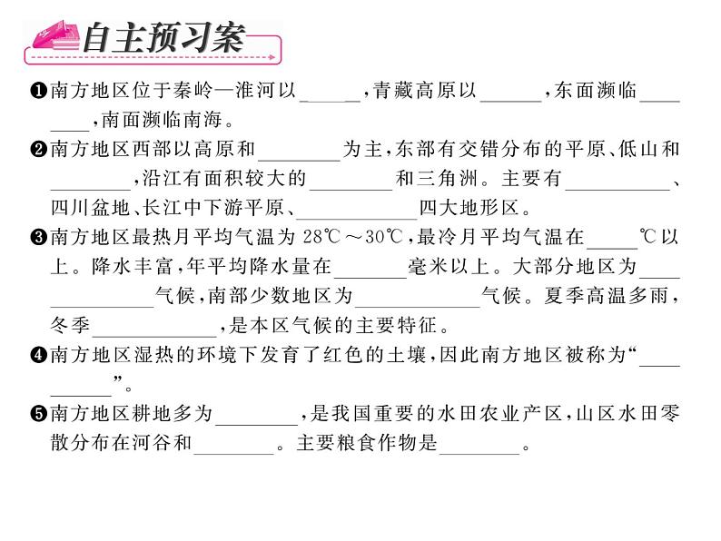 人教版地理八年级下册第七章  第一节         自然特征与农业课件05