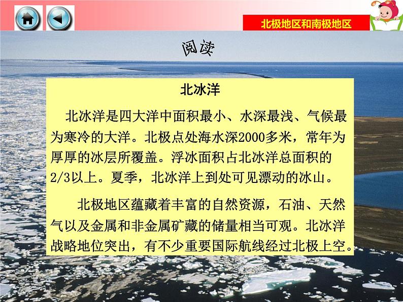 湘教版七年级地理下册7.5 北极地区和南极地区课件第6页