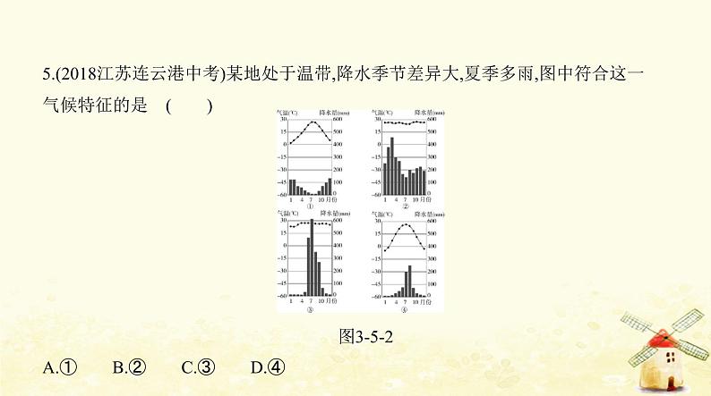 七年级地理上册第三章天气与气候本章检测同步练习课件新人教版第7页