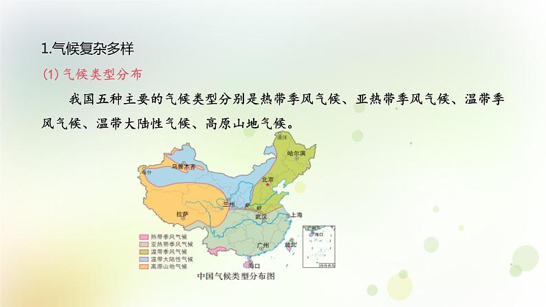 八年级地理上册第二章中国的自然环境第二节气候第3课时我国气候的主要特征影响我国气候的主要因素教学课件新人教版第6页