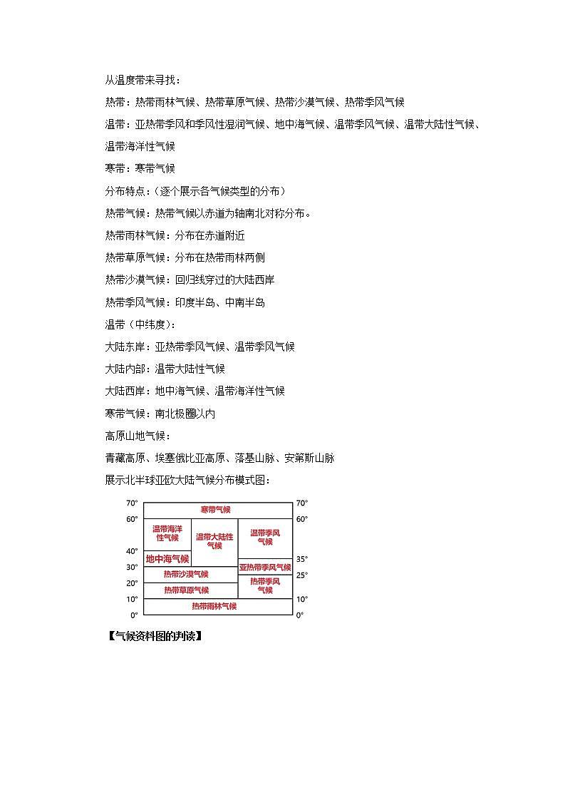 人教版地理七年级上册  3.4世界的气候  课时1  教案第2页