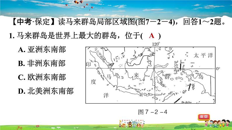 人教版地理七年级下册-7.2.1 “十字路口”的位置   热带气候与农业生产【习题课件】06