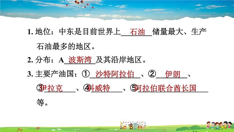 人教版地理七年级下册-8.1.2 世界石油宝库　匮乏的水资源　多元的文化【习题课件】03