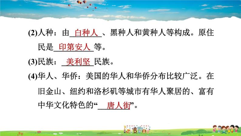 人教版地理七年级下册-9.1.1 民族大熔炉　农业地区专业化【习题课件】05