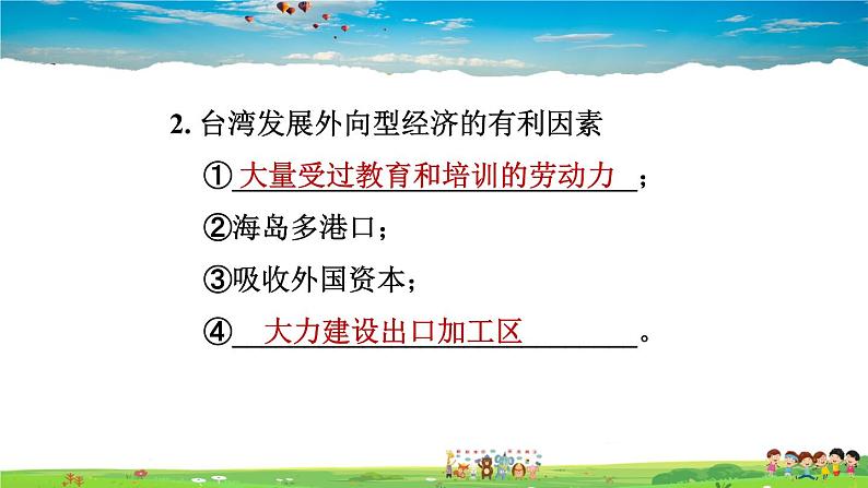 人教版地理八年级下册-7.4.2 外向型经济【习题课件】04