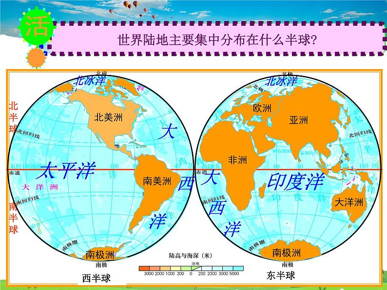 粤教初中地理七上《第3章第3章　陆地与海洋》PPT课件 (10)07