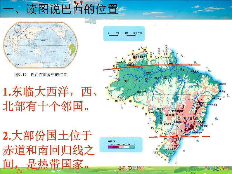 粤教版地理七年级下册  《第9章第三节　世界足球王国－巴西》PPT课件 (1)第2页