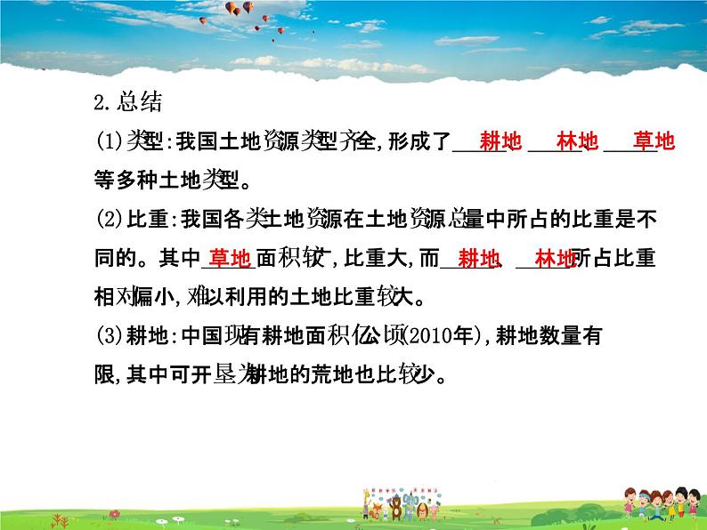 湘教版地理八年级上册  《第3章第二节 中国的土地资源》PPT课件 (3)07