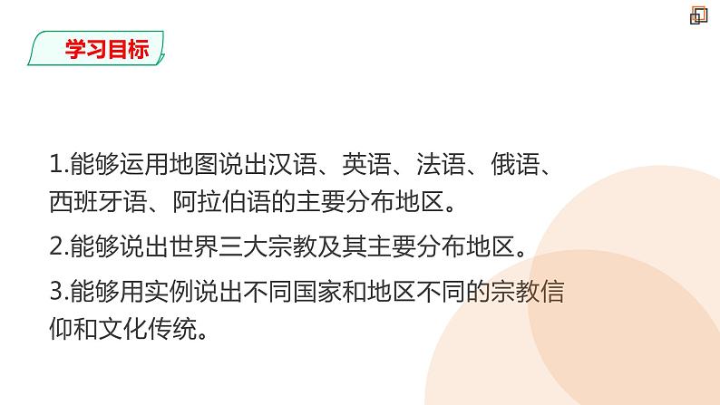 人教版七年级地理上册--4.2世界的语言和宗教课件第2页