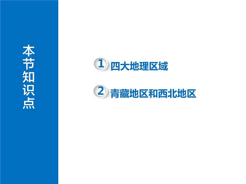 晋教版地理八年级下册第五章 第1课时    四大地理区域、青藏地区和西北地区课件PPT02