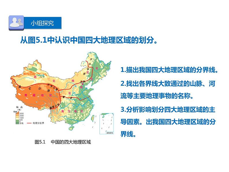 晋教版地理八年级下册第五章 第1课时    四大地理区域、青藏地区和西北地区课件PPT04