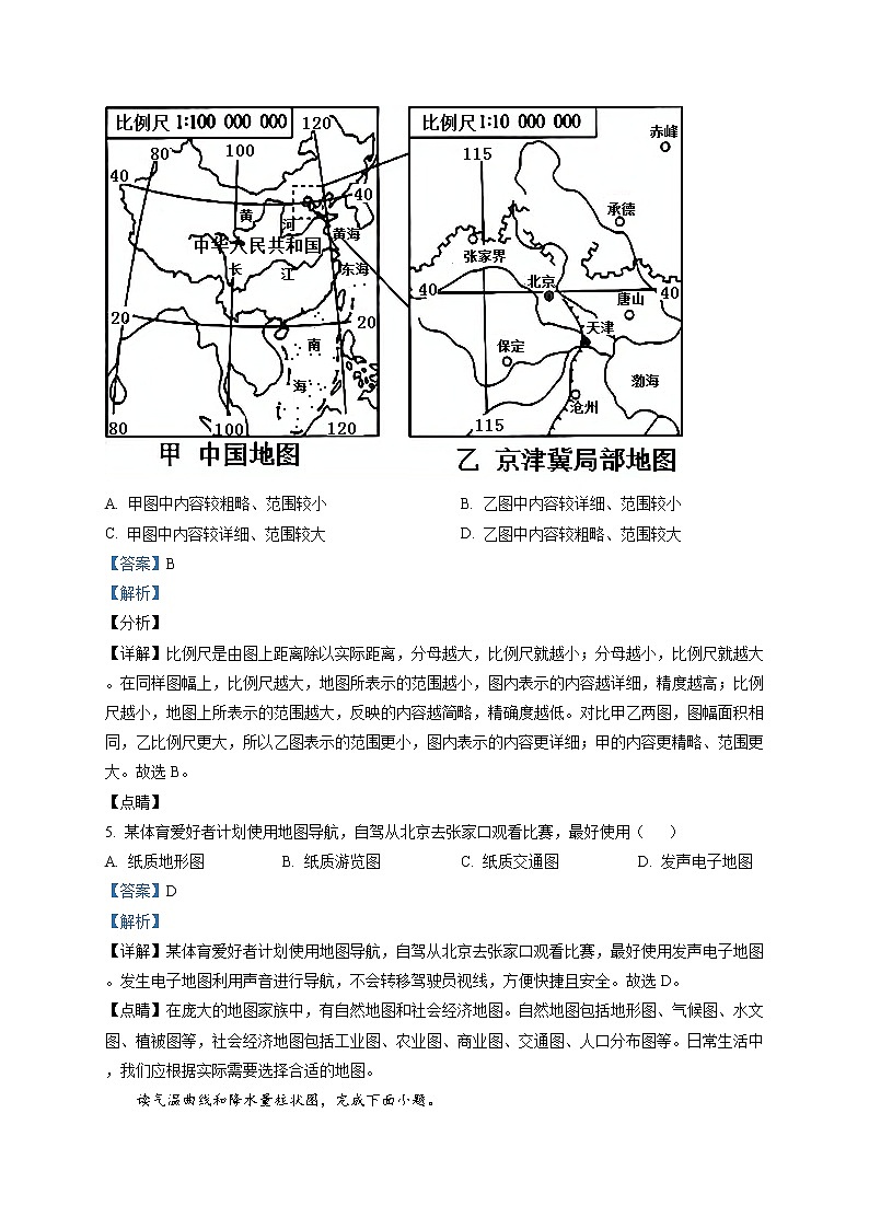 精品解析：2021年山东省德州市庆云县八年级中考一模地理试题03