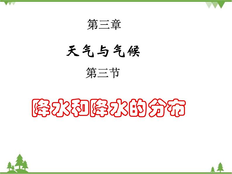 人教版七年级上册 地理：3.3《降水和降水的分布》课件1第1页