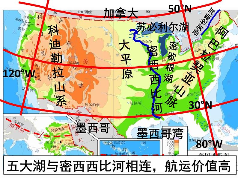 商务星球版地理七年级下册《美国》复习课件06