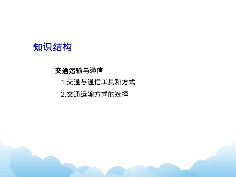 交通运输、通信与生活  交通运输、通信与生产课件02