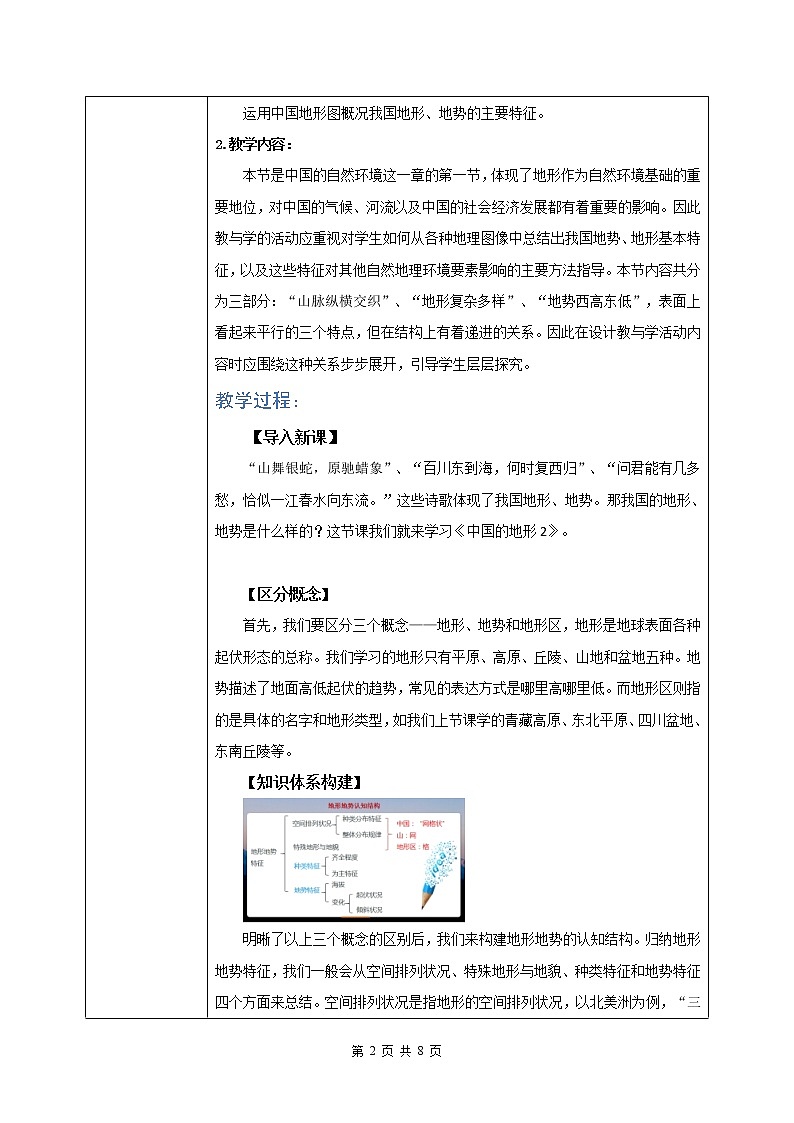 湘教版地理八上：2.1《中国的地形》（第二课时）（课件+教案+练习）02