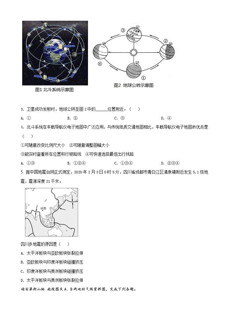 精品解析：湖南省长沙市雨花区2020-2021学年八年级调研检测(一)地理试题02