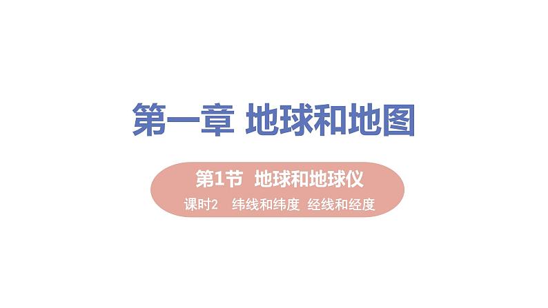 2021-2022学年初中地理人教版七年级上册 第1章 第1节地球和地球仪第2课时纬线和纬度经线和经度 教学课件第1页