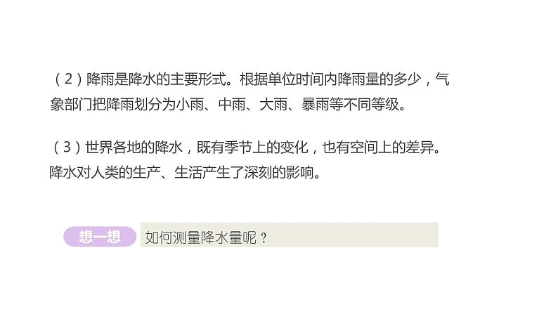 2021-2022学年初中地理人教版七年级上册 第3章 第3节降水的变化与分布第1课时降水的变化 教学课件第6页