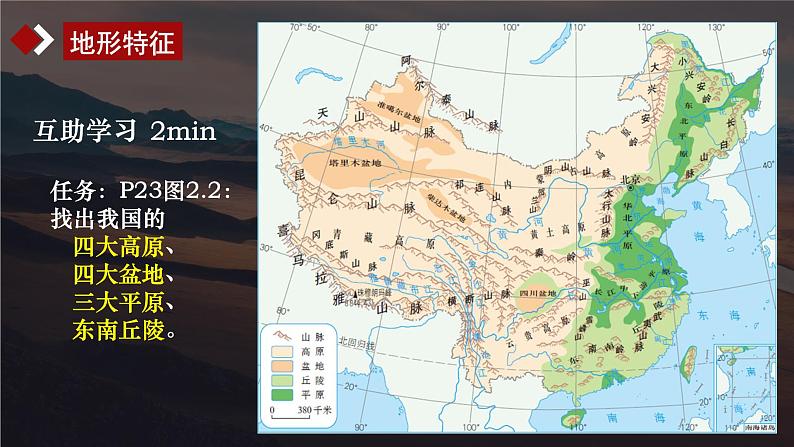 2021-2022学年初中地理人教版八年级上册 2.1 地形和地势（第1课时） 教学课件第4页