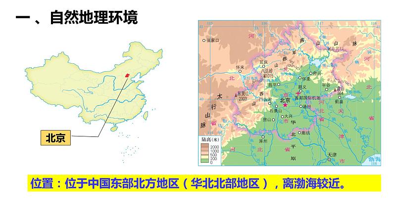 湘教版地理八年级下册第八章第一节 北京市的城市特征与建设成就 教学课件05