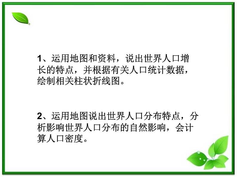 人教版地理七上第四章第一节  人口与人种 课件03