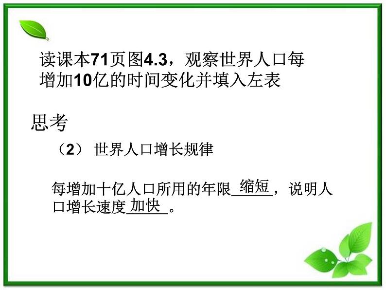 人教版地理七上第四章第一节  人口与人种 课件06