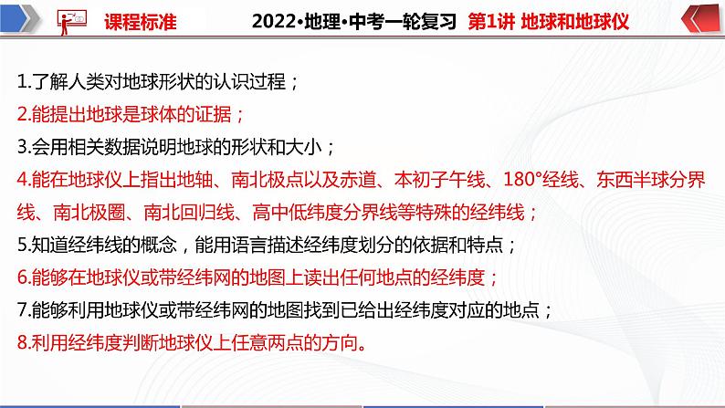 2022·广东地理·中考一轮 第1讲 地球和地球仪（课件+教学设计+同步练习）03