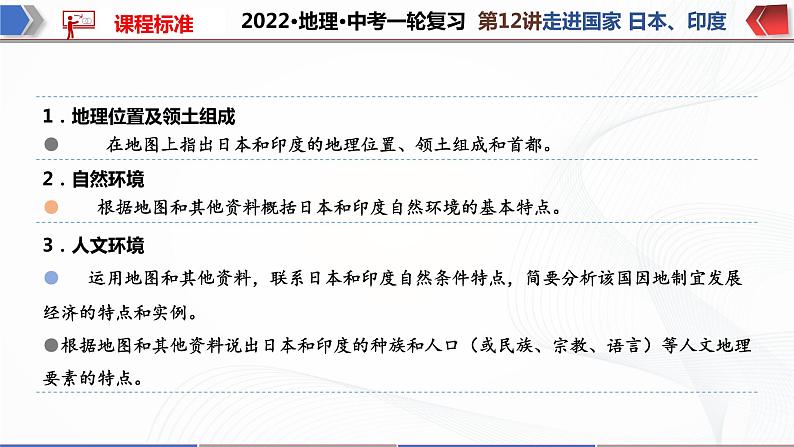 2022·广东地理·中考一轮第12讲   走进国家 日本 印度第3页