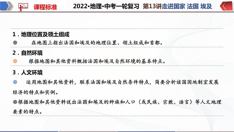 2022·广东地理·中考一轮 第13讲   走进国家 法国 埃及（课件+教学设计+同步练习）03