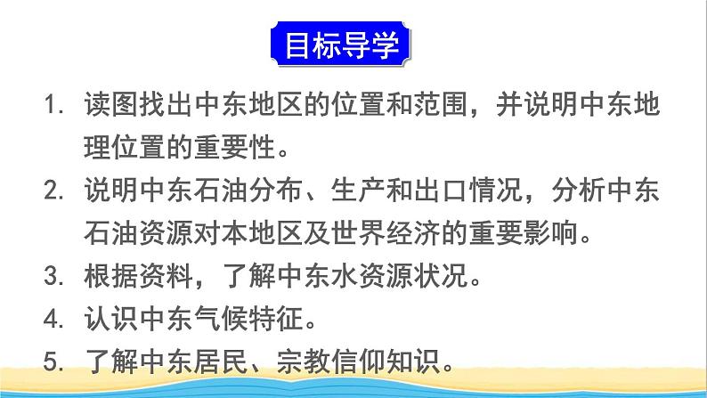 七年级地理下册第八章东半球其他的地区和国家第一节中东课件新人教版第4页