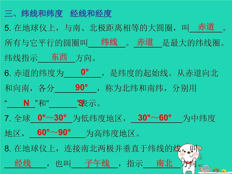 七年级地理上册1.1地球和地球仪知识梳理型课件（新版）新人教版05