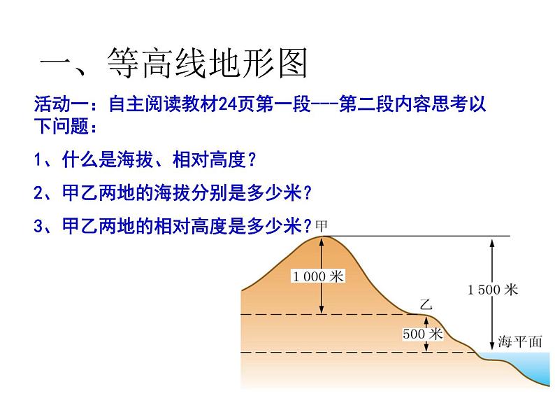 人教版地理七年级上册 第一章第四节 地形图的判读（38张ppt）第5页