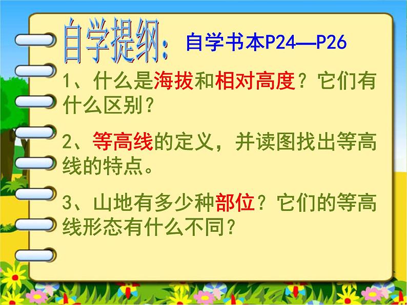 人教版七年级地理上册第一章 地球和地图 第四节《地形图的判读》课件（共50张PPT）02