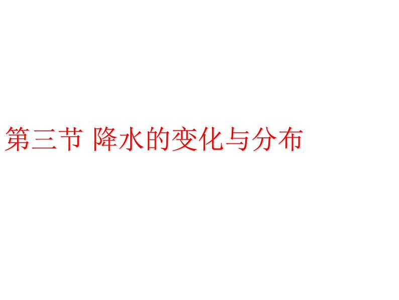 人教版七年级上册地理 3.3.降水的变化与分布课件01