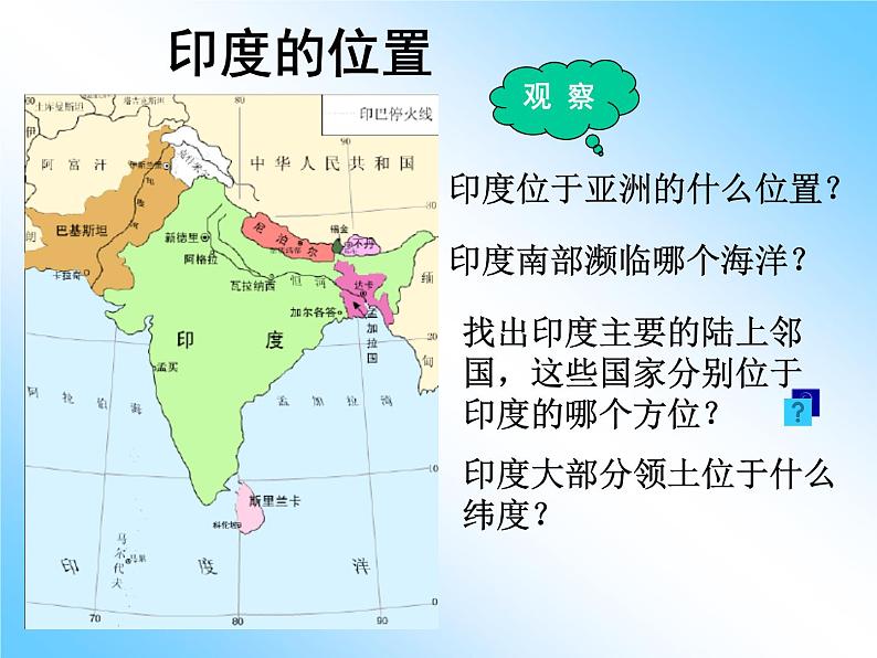 人教版地理七年级下册 印度 课件第3页