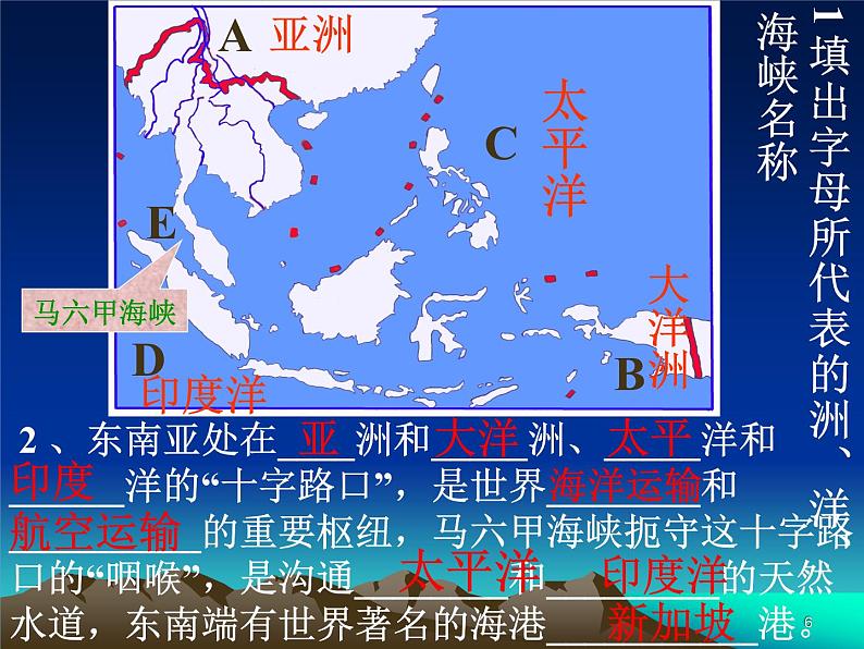 人教版地理七年级下册 东南亚课件第二课时第6页