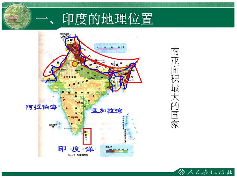 人教版地理七年级下册 第七章 我们临近的地区和国家 第三节 印度课件PPT第3页