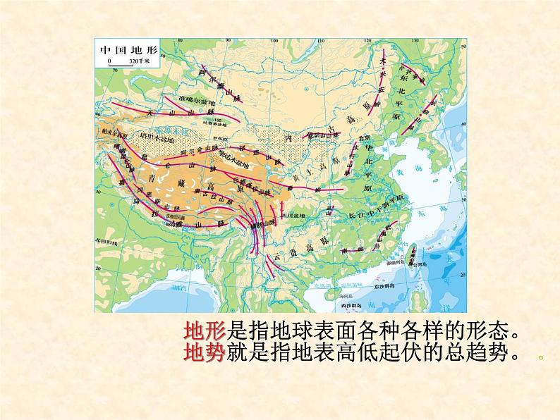 八年级人教版地理上册《2.1地形和地势》课件2第2页