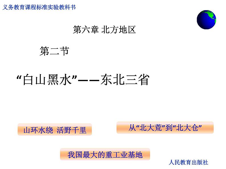 人教版地理八年级下册 第二节 “白山黑水”——东北三省（上课）课件PPT01