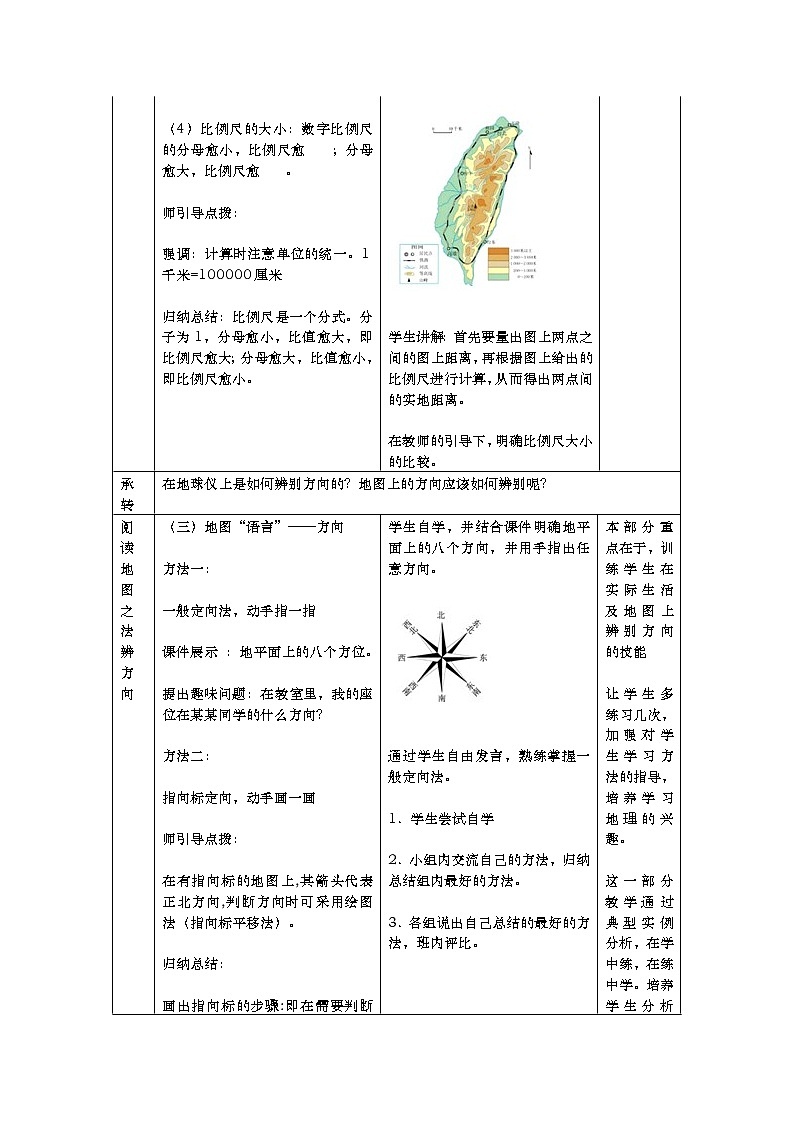 人教版地理七年级上册 《地图的阅读》教学设计第3页
