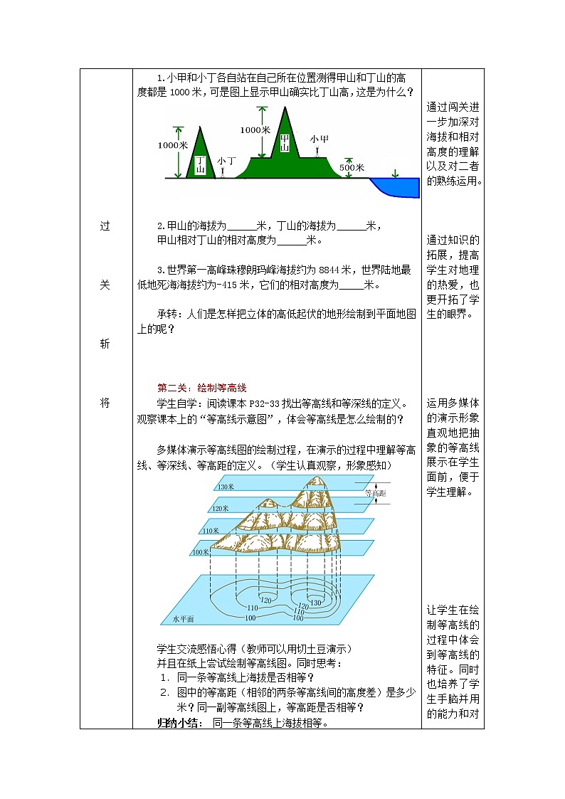 【商务星球版】七年级地理上册第2章第2节 地形图的判读(3)教案第3页