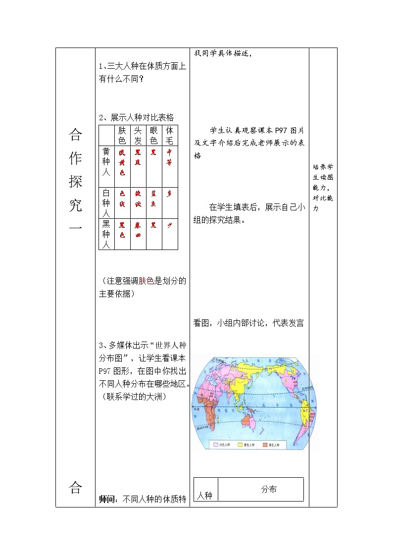 【商务星球版】七年级地理上册第5章第2节 世界的人种、语言和宗教(2)教案第3页