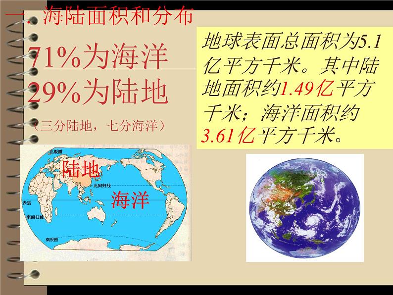 商务星球版地理七年级上册 课件：3.1《海陆分布》（共18张PPT）第2页