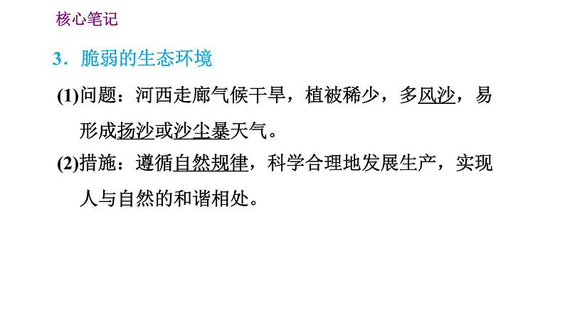 晋教版八年级下册地理 第8章 8.2　河西走廊——沟通东西方的交通要道 习题课件第6页